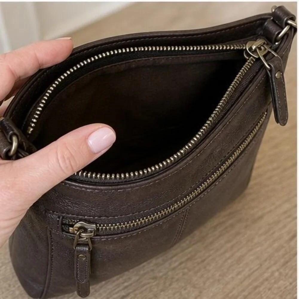 Espresso Faux Leather Bag
